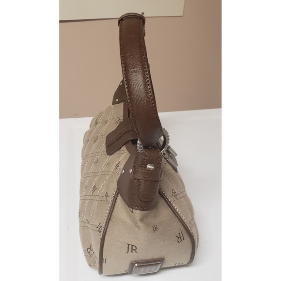 Judith Ripka Satchel Canvas Handbag Top Handle Silver Hardware Medium NWOT - Picture 4 of 16